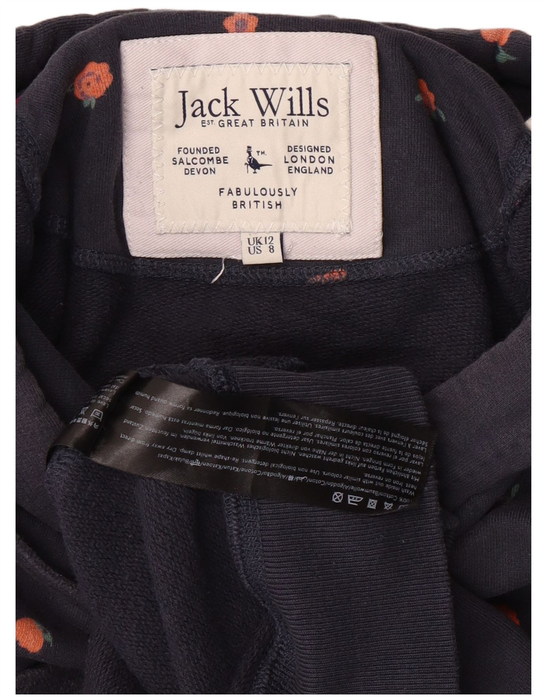 Женский джемпер с капюшоном Jack Wills UK 12, средний темно-синий, хлопок