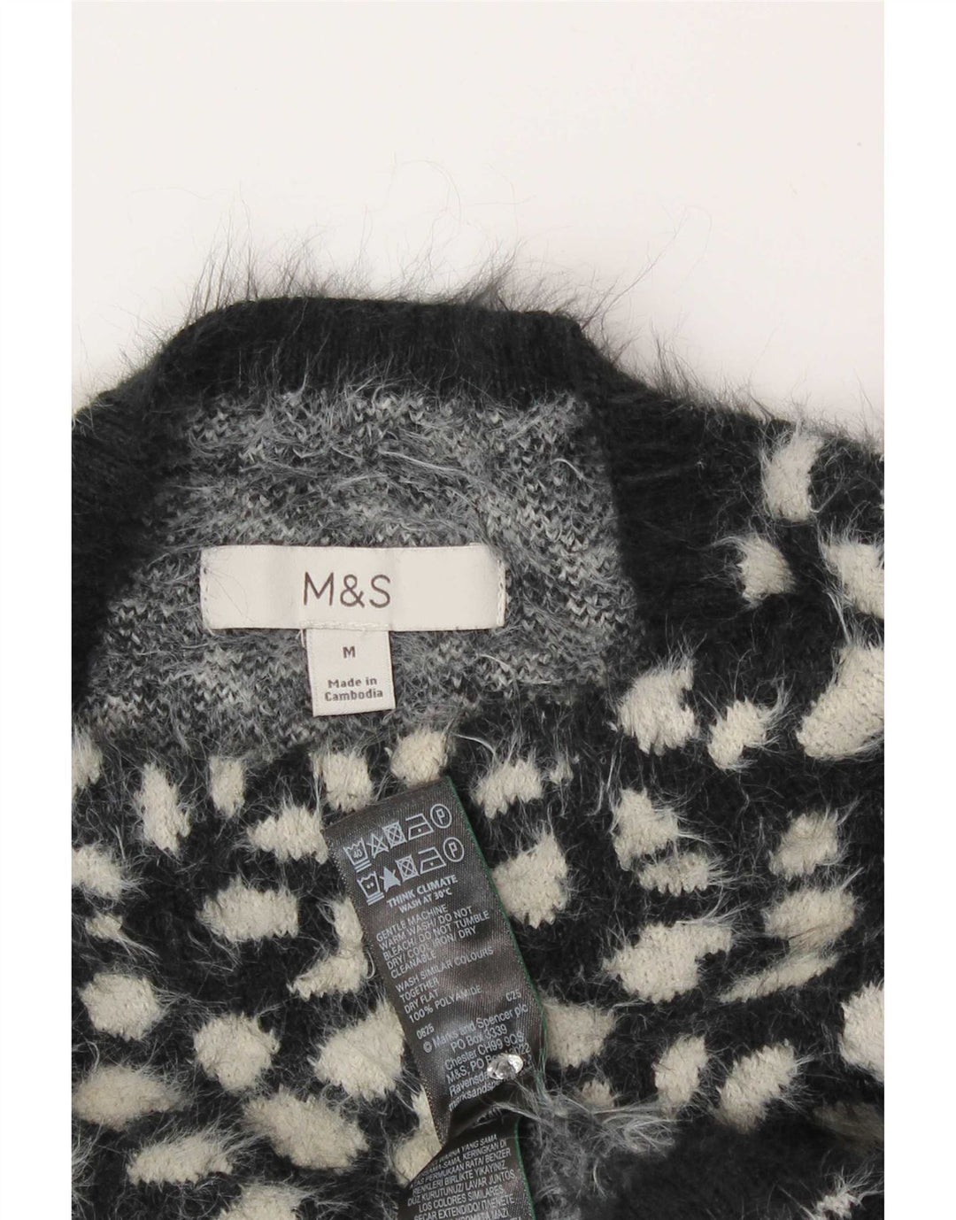 Женский джемпер с высоким воротником Marks & Spencer UK 14, средний черный