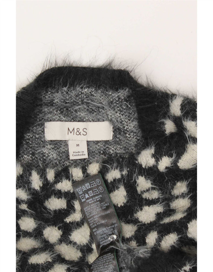 Женский джемпер с высоким воротником Marks & Spencer UK 14, средний черный