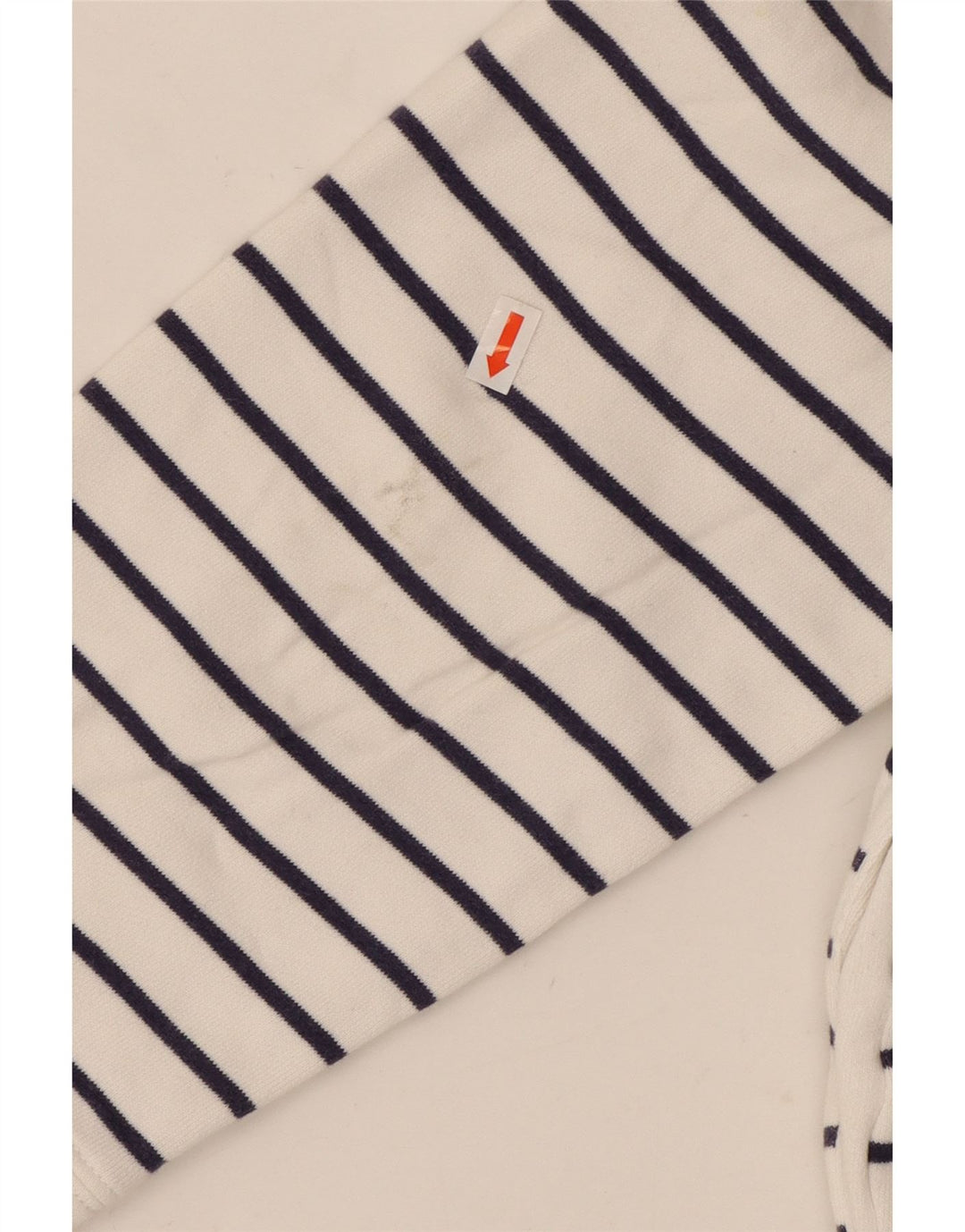 Женский свитер с воротником на молнии UK 14, большой белый полосатый джемпер CREW CLOTHING