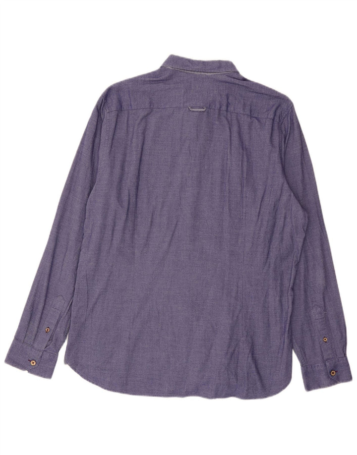 Мужская рубашка TED BAKER, размер 5 XL, фиолетовая, хлопок