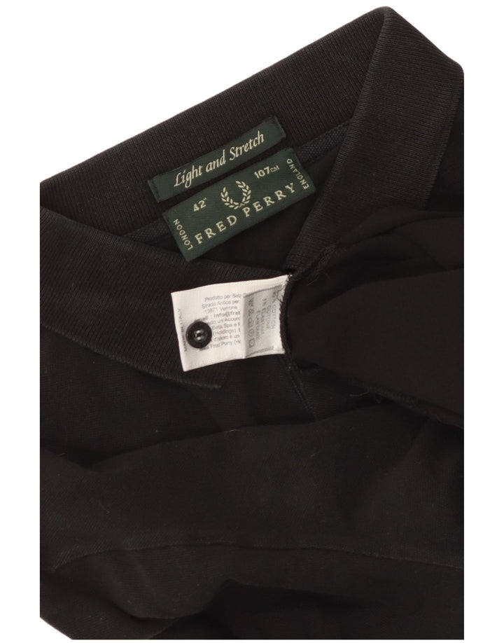 Мужская рубашка-поло с длинным рукавом Fred Perry, средний черный хлопок
