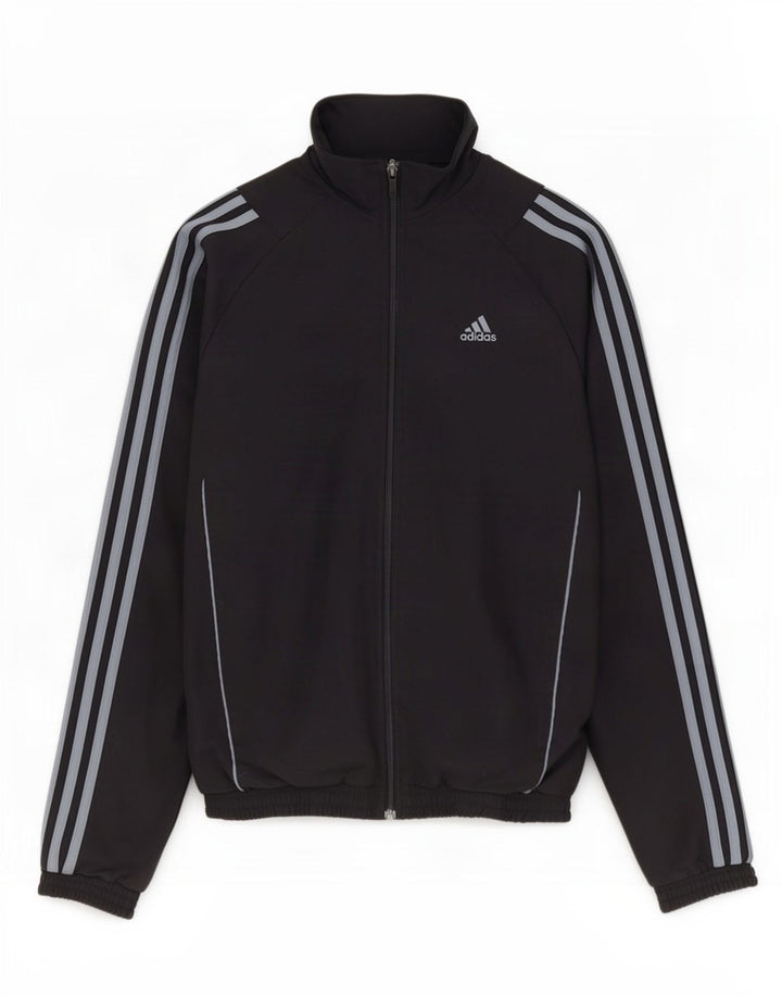 Спортивный костюм Adidas для мальчиков с графическим рисунком, верхняя куртка 15-16 лет, черный полиэстер