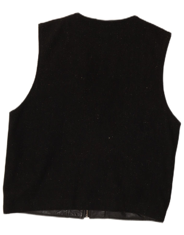 Женский кожаный жилет Conwell UK 16, большой черный кожаный