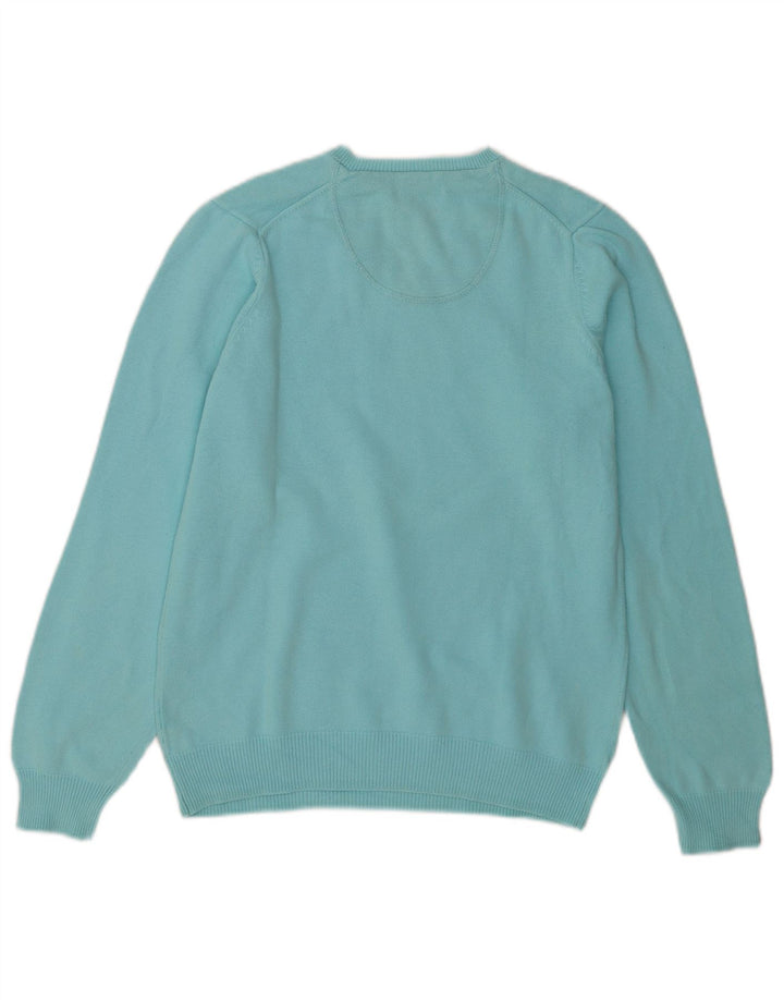 Мужской джемпер с v-образным вырезом Marks & Spencer Blue Harbour, маленький бирюзовый