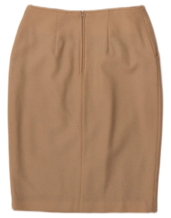 Женская юбка-карандаш Benetton IT 38 XS W25 Бежевая шерсть