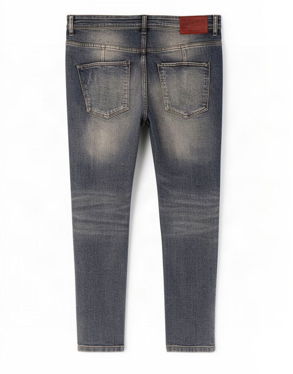 Мужские потертые джинсы скинни Zara EU 42, большие W32 L28, синие, хлопок