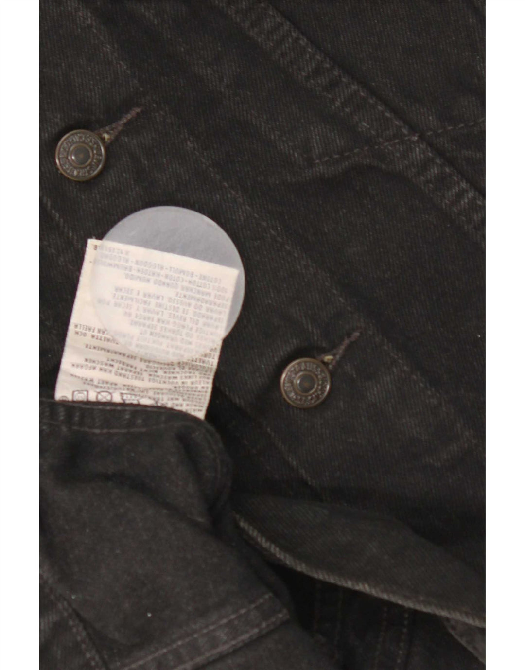 Мужской джинсовый жилет Levi's UK 38, средний черный, хлопок