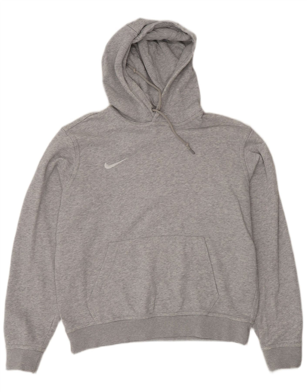Мужской джемпер с капюшоном Nike среднего серого цвета, хлопок с крапинками