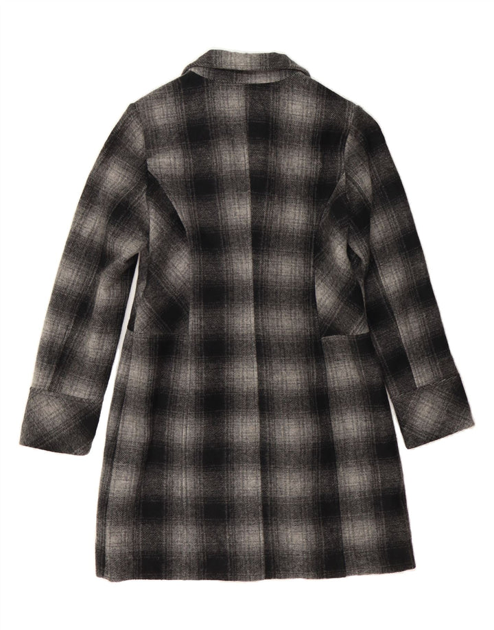 CONBIPEL Womens Overcoat IT 44 Medium Black Check Wool Vintage Conbipel and Second-Hand Conbipel from Messina Hembry 