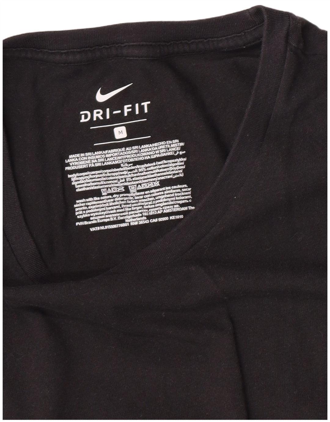 Мужская футболка Nike Dri Fit из хлопка среднего размера, черная