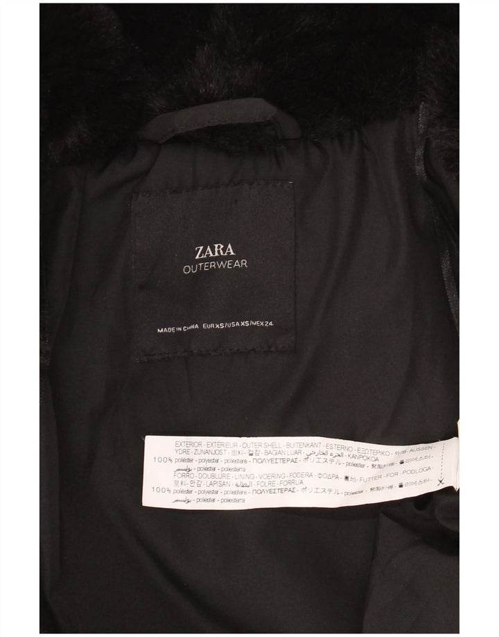 Женская куртка из искусственного меха Zara UK 6 XS, черный полиэстер