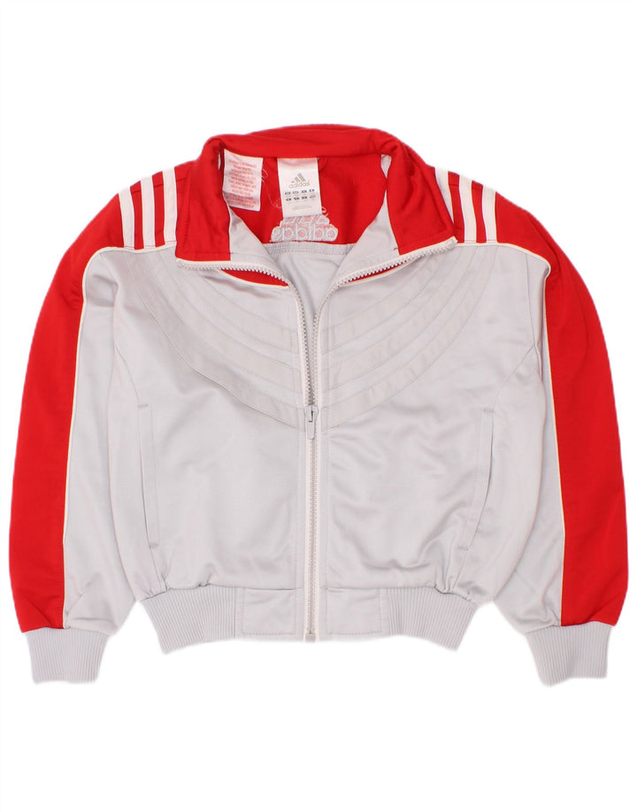 Adidas Спортивный костюм с графическим рисунком для мальчиков 5-6 лет Серый с цветными блоками