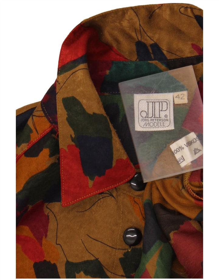 JORG PETERSON Женская блузка-рубашка EU 42, большая разноцветная с цветочным принтом