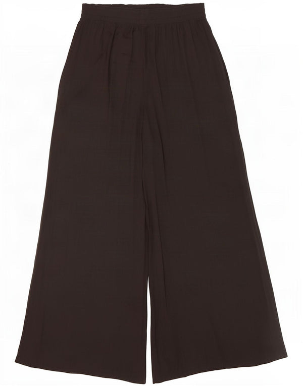 Zara Womens Culottes Trousers Large W30 L31 Black Polyester
