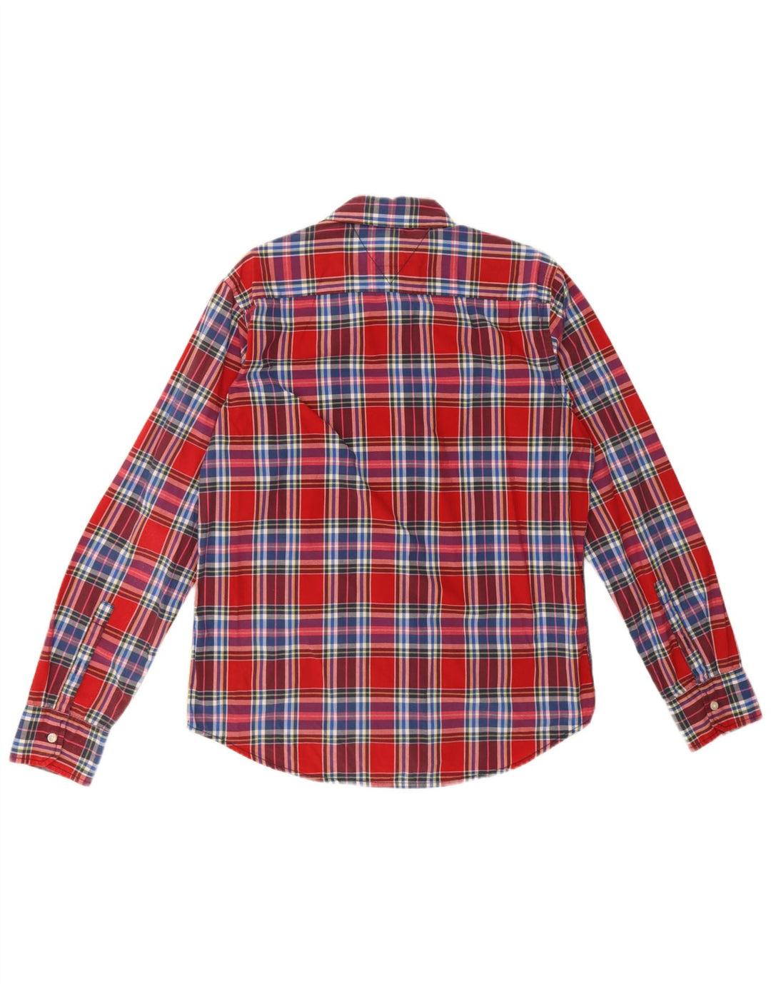 Мужская рубашка Tommy Hilfiger в крупную красную клетку из хлопка