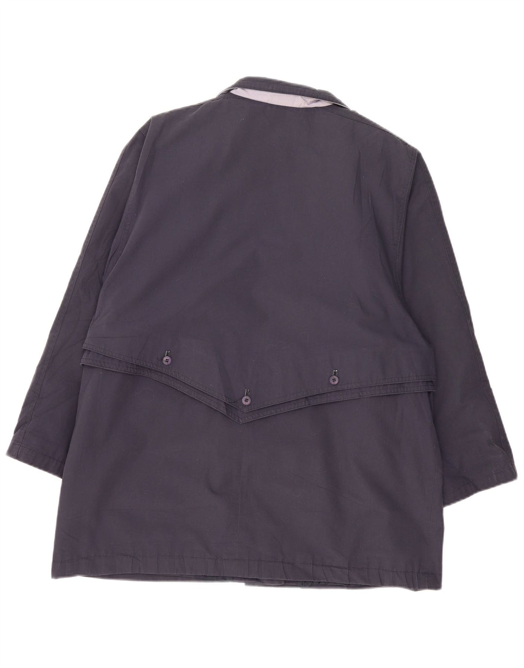 VINTAGE Womens Utility Jacket EU 46 XL Navy Blue Polyester