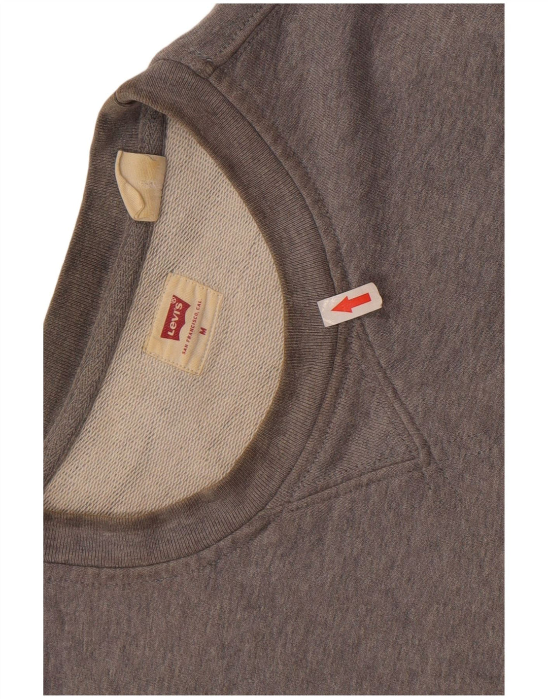 Мужской свитшот Levi's, хлопковый джемпер среднего серого цвета
