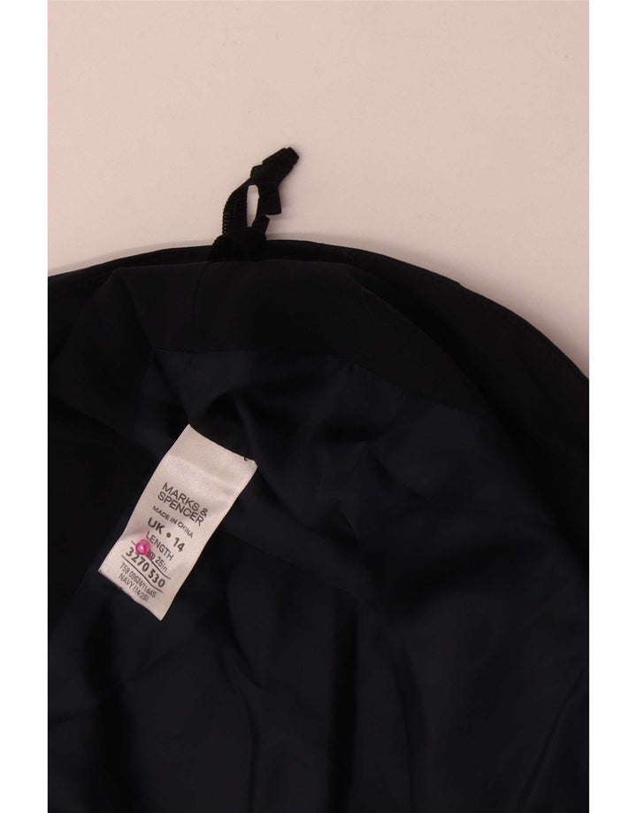 Женская юбка-карандаш Marks & Spencer UK 14, большая W34, темно-синий полиэстер