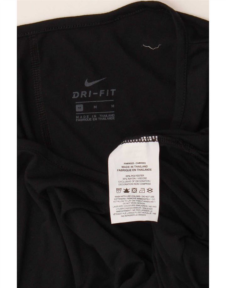 Женская футболка оверсайз Nike Dri Fit Top UK 14, средний черный полиэстер