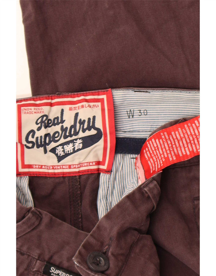 Мужские шорты-чиносы Superdry W30, хлопковые, среднего коричневого цвета