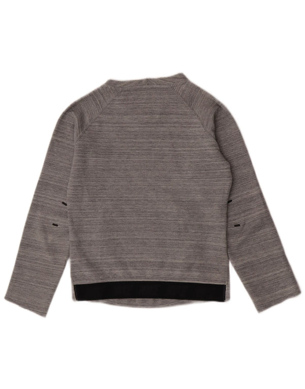 Женский свитер NIKE UK 6 XS, серый хлопок в тонкую полоску