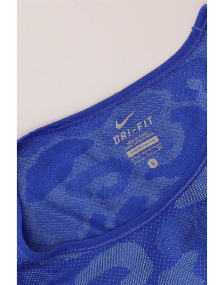 Женская футболка NIKE Dri Fit Top UK 10, маленький синий камуфляж