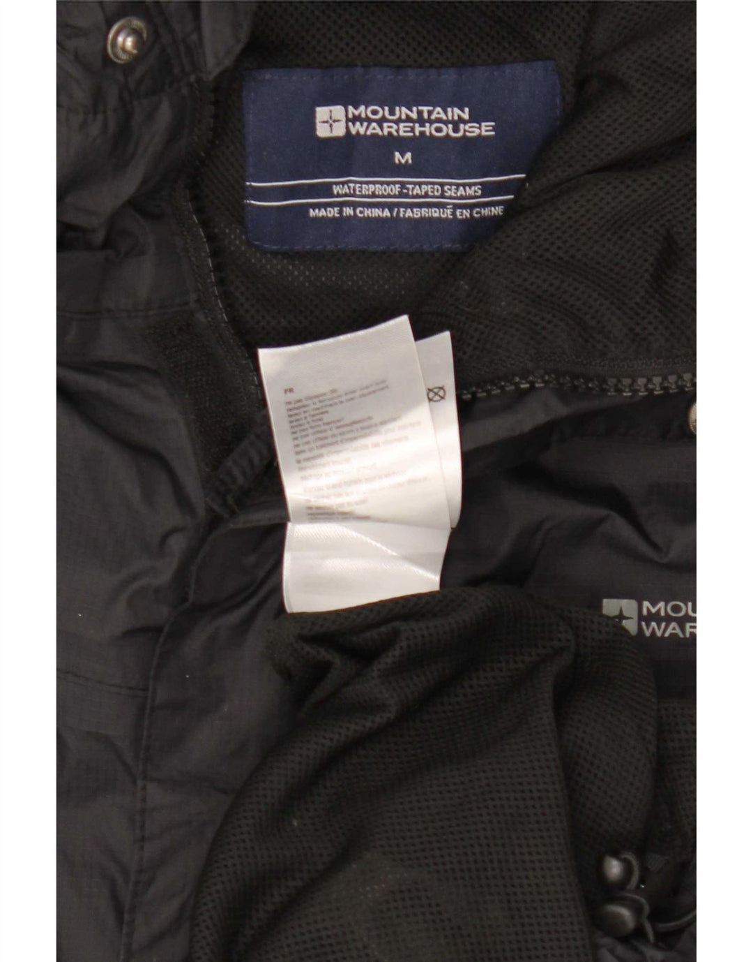 Mountain Warehouse Мужская водонепроницаемая куртка с капюшоном UK 38 Средний черный нейлон