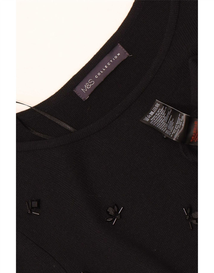Женский топ с рукавом 3/4 Marks & Spencer, Великобритания, 16, большой, черный, вискоза