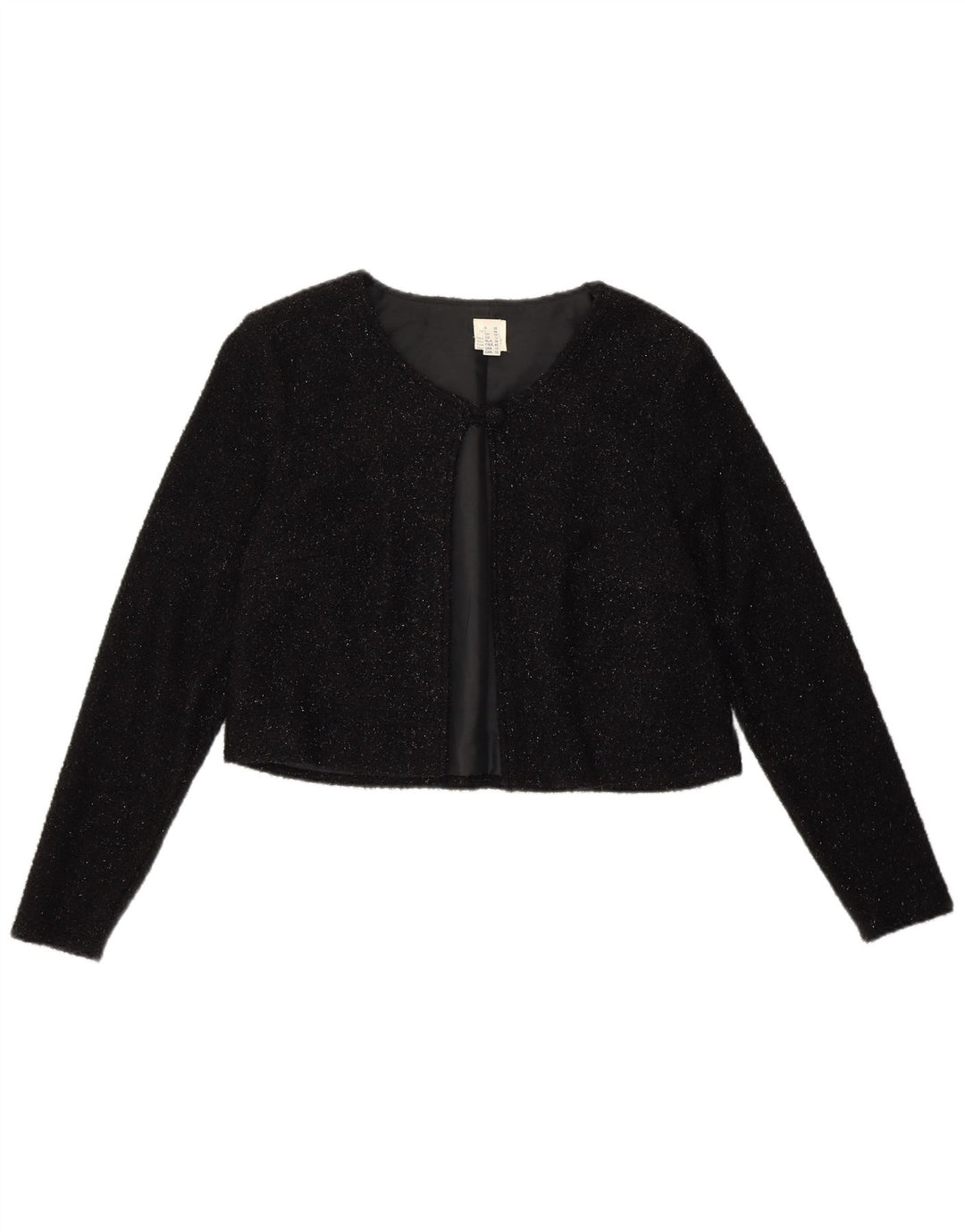 Женское болеро VINTAGE UK 12, средний размер, черный нейлон с крапинками