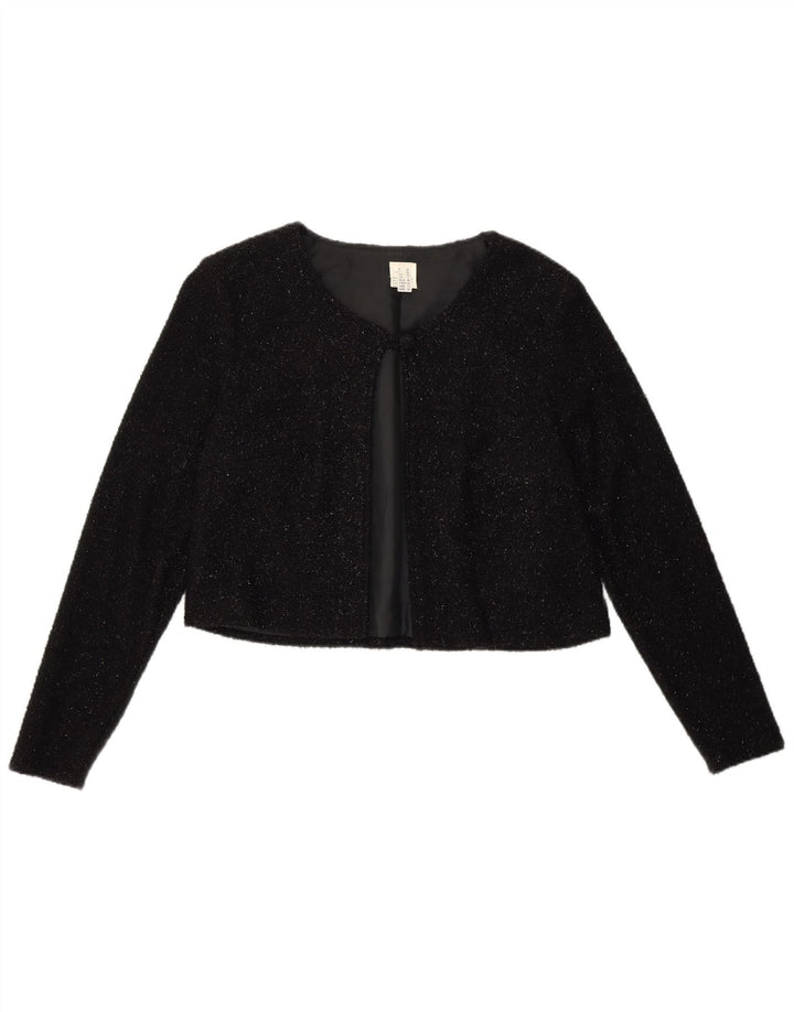 Женское болеро VINTAGE UK 12, средний размер, черный нейлон с крапинками