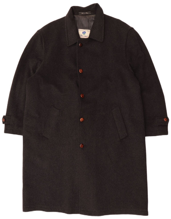 Moessmer Мужское Пальто IT 56 3XL Серое Шерстяное