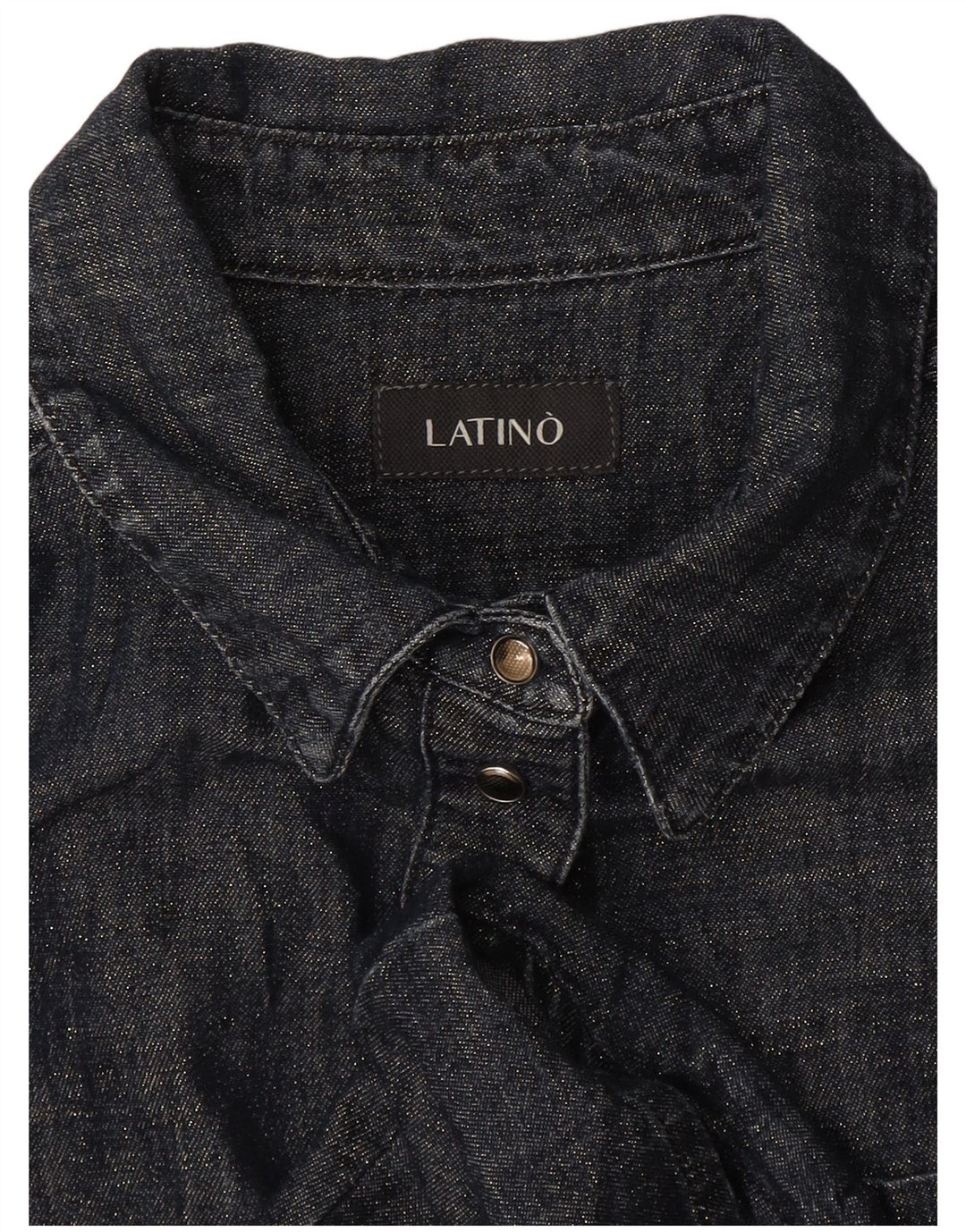 Винтажная женская рубашка UK 12, средний темно-синий