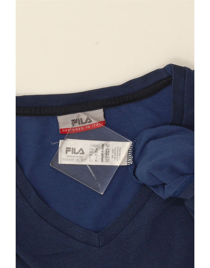 Fila Мужская футболка Top XL Синяя хлопковая елочка