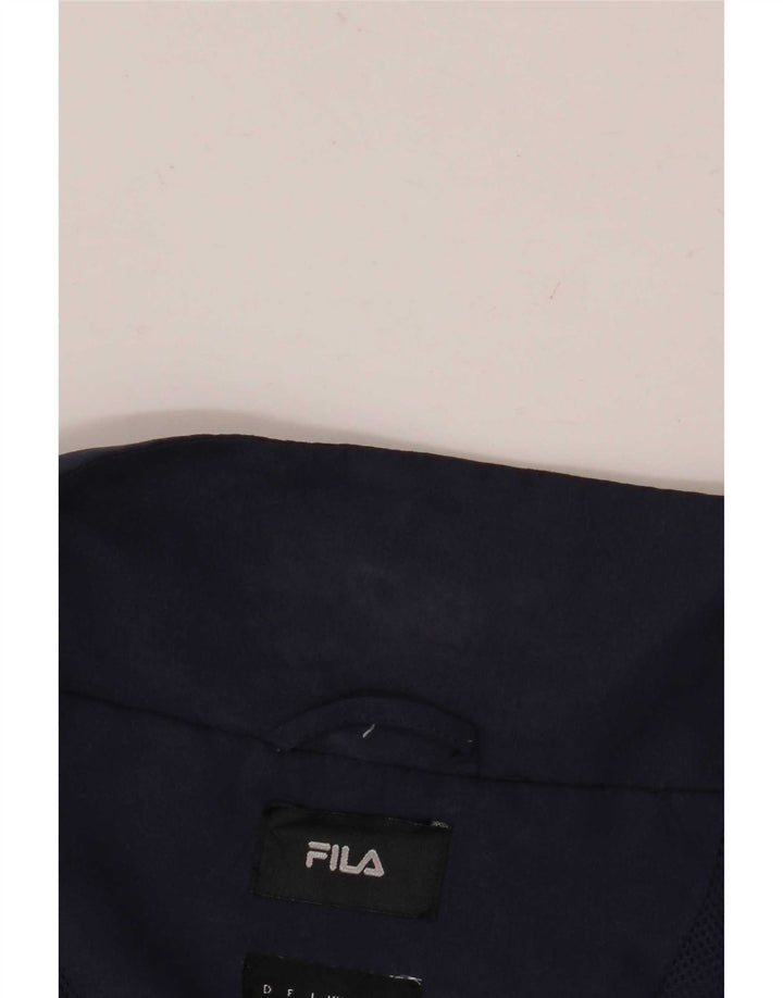 Мужская куртка-бомбер свободного кроя Fila UK 38, средний темно-синий в полоску, полиэстер
