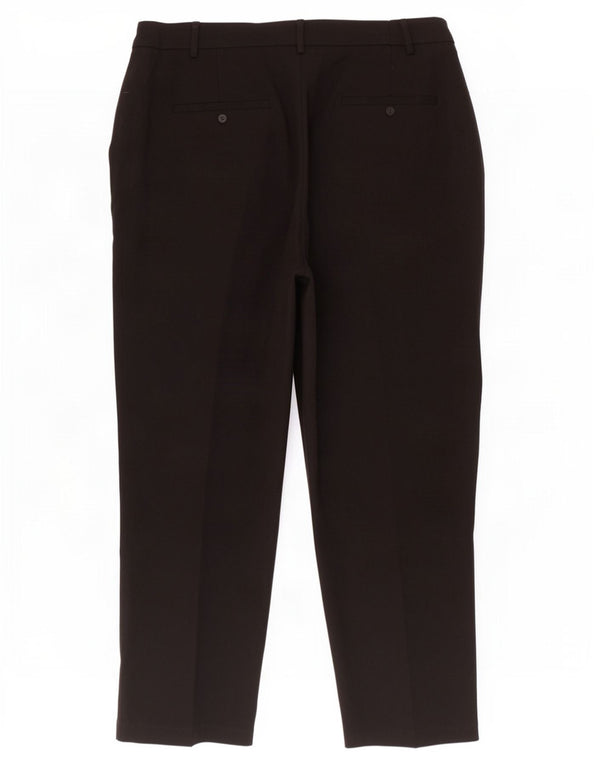 Topshop Womens Tapered Casual Trousers UK 18 XL W36 L27 Black Polyester