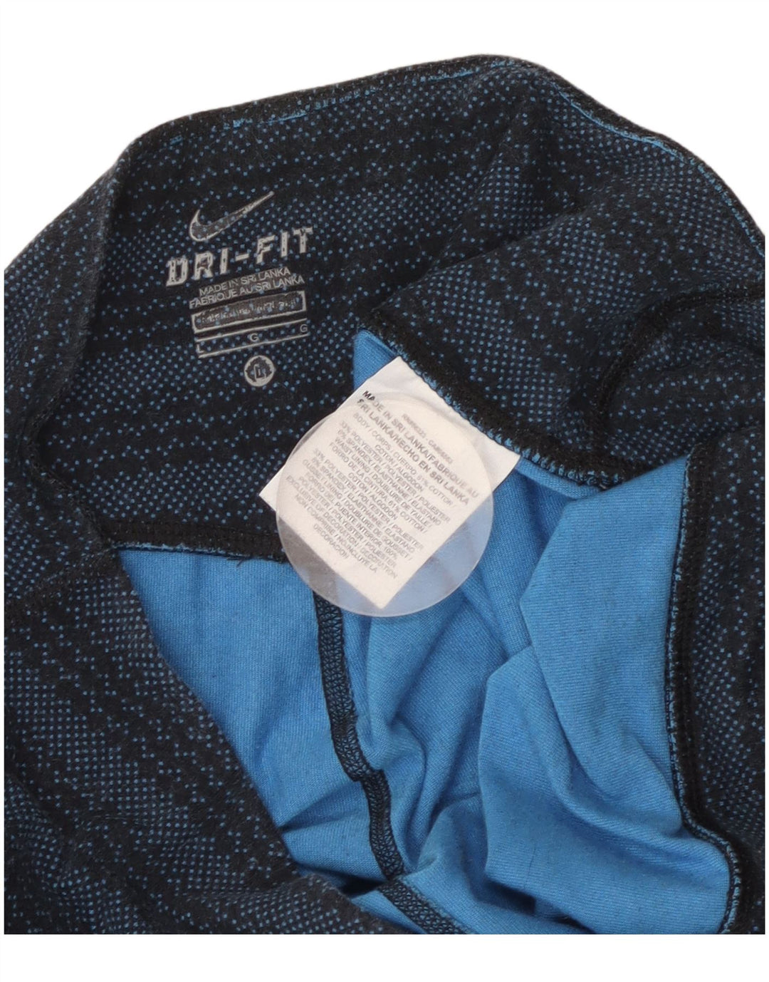 Женские леггинсы-капри NIKE Dri Fit UK 14, большие хлопковые темно-синие полоски