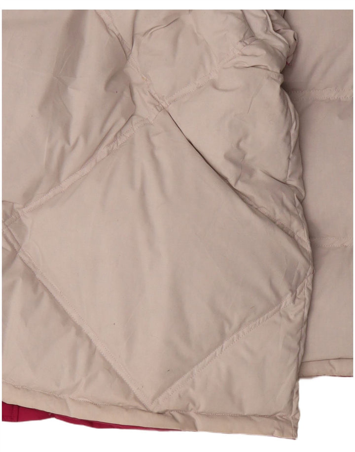 Мужская двусторонняя стеганая куртка Diadora с капюшоном UK 40, большой розовый полиэстер