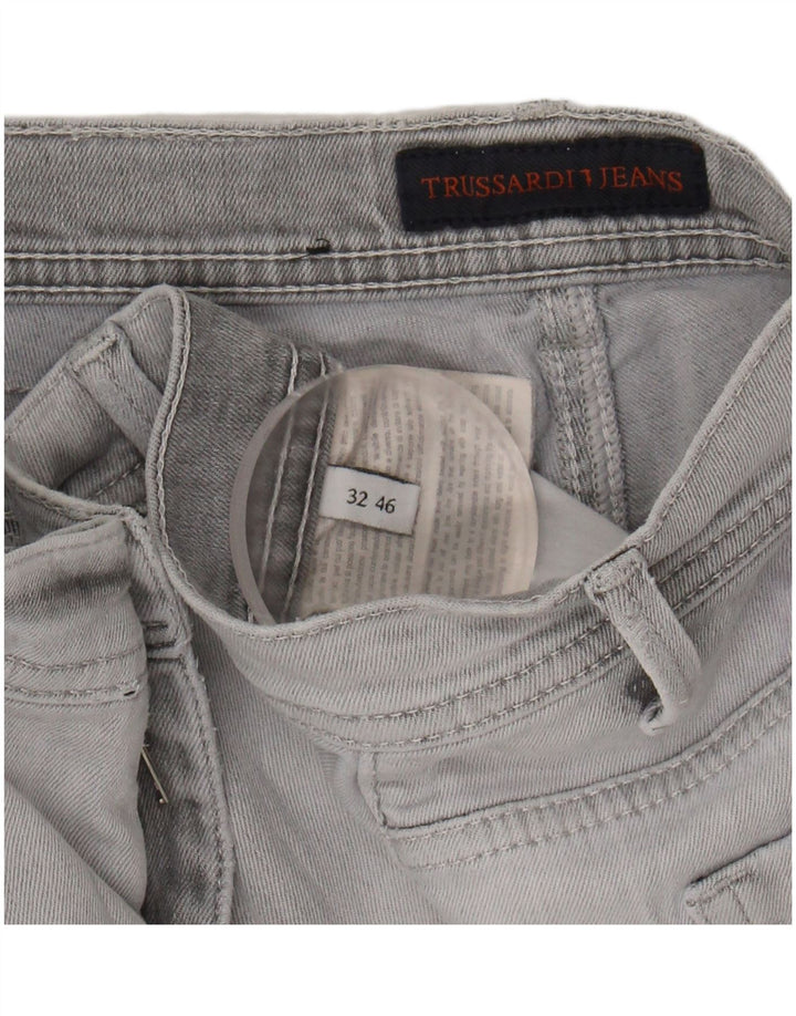 TRUSSARDI Womens Slim Jeans IT 46 Large W32 L29 Grey Polyester