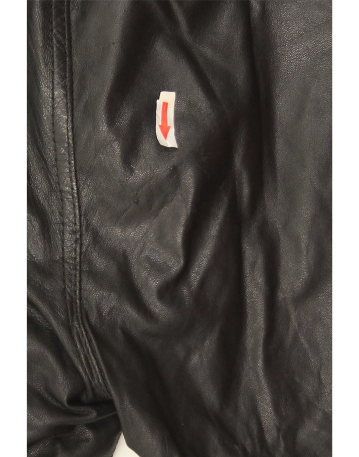 Женские узкие кожаные брюки Golden Leaf W26 L28 черные
