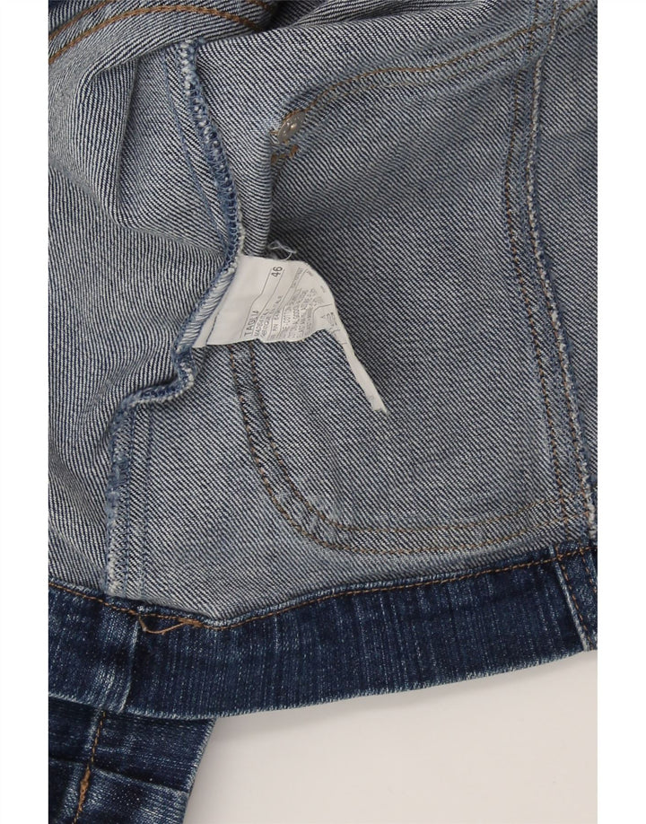 SISLEY Womens Denim Jacket IT 46 Large Blue Cotton Vintage Sisley and Second-Hand Sisley from Messina Hembry 