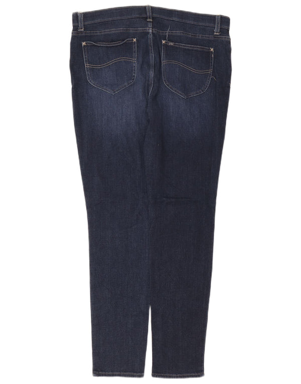 Женские джинсы скинни Lee со средней посадкой США 16 2XL W38 L32 Синий хлопок