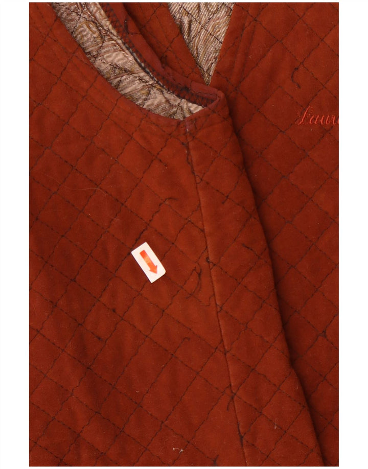 Винтажный мужской жилет маленький коричневый