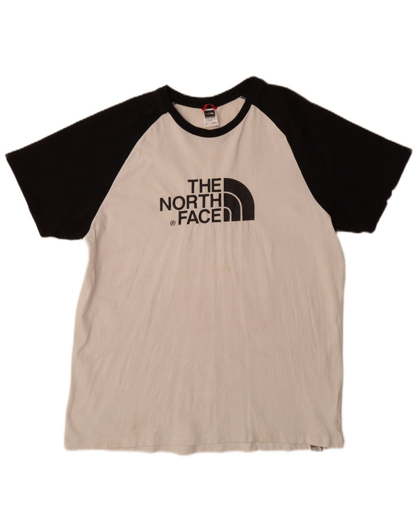 The North Face Mens Graphic T-Shirt Top XL White Colourblock Cotton