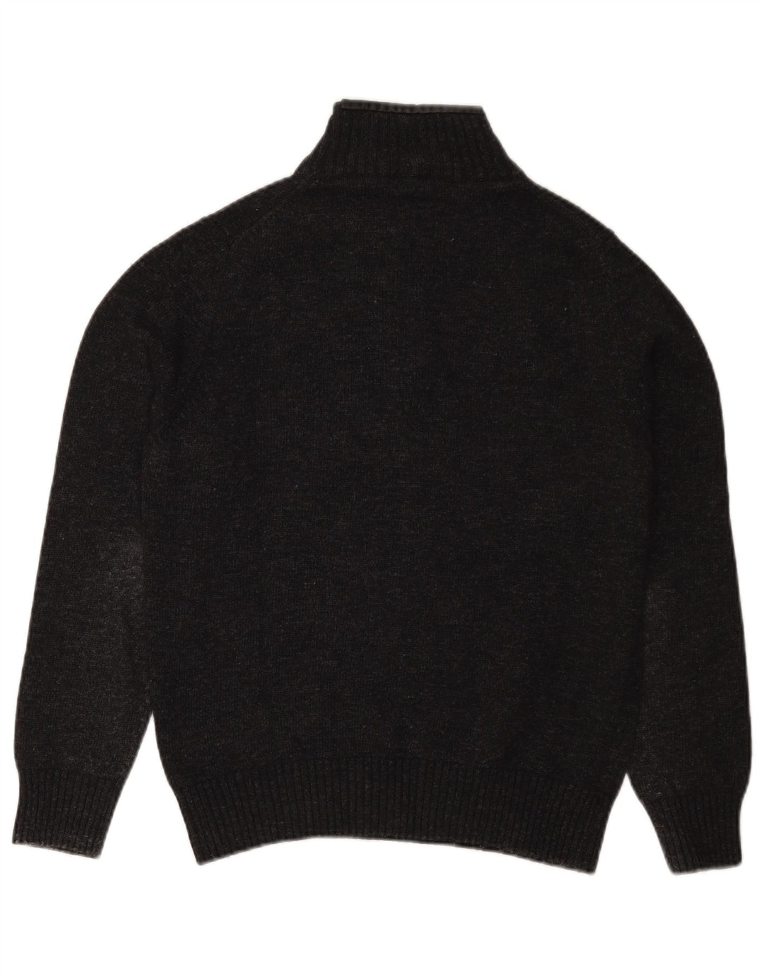 Мужской джемпер с воротником на молнии Trussardi Jeans, маленький серый шерстяной свитер