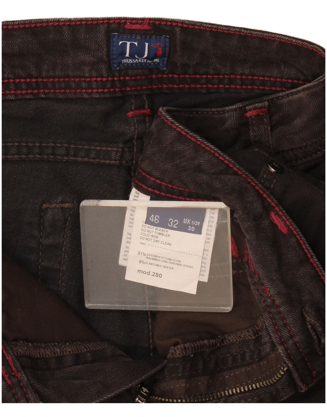Женские узкие джинсы Trussardi W30 L33, коричневые, хлопок