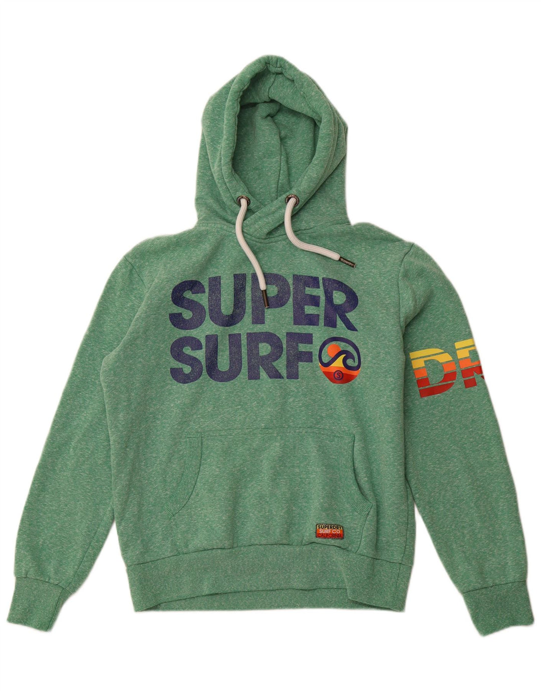 SUPERDRY Мужской джемпер с капюшоном с рисунком XL, зеленый полиэстер в крапинку