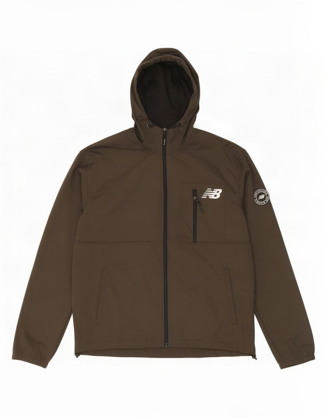Мужской спортивный костюм New Balance с капюшоном, верхняя куртка, большой цвет, полиэстер цвета хаки