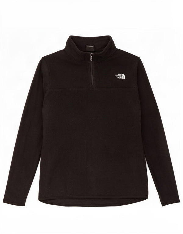 Женский флисовый джемпер с воротником на молнии The North Face, размер UK 10, маленький, черный, полиэстер