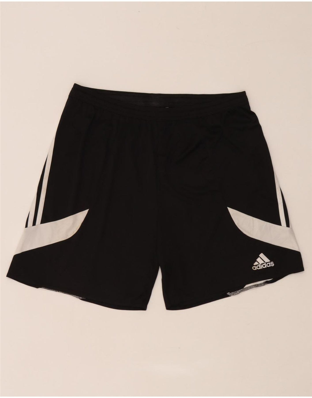 Мужские спортивные шорты Adidas Climalite, большие черные полиэстер с цветными блоками